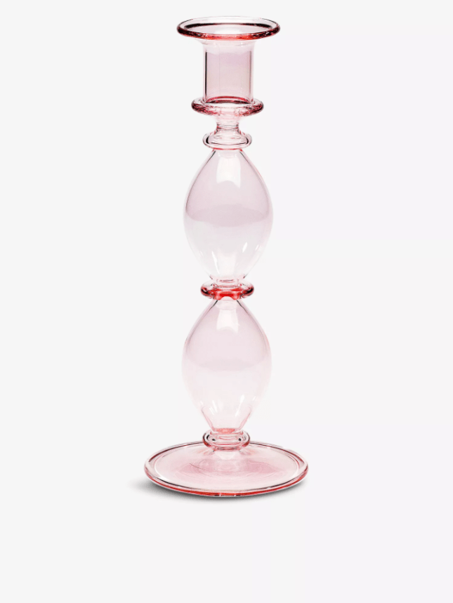 ANNA + NINA Olympia glass candle holder (23cm) from Selfridges