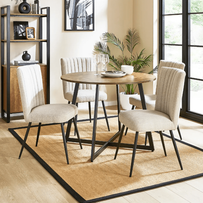 Brayden 4 Seater Round Dining Table from Dunelm