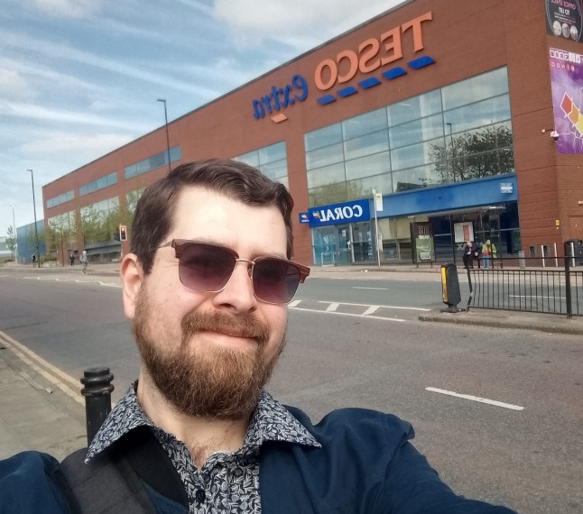 Jon Fellowes outside of Tesco Walkden.