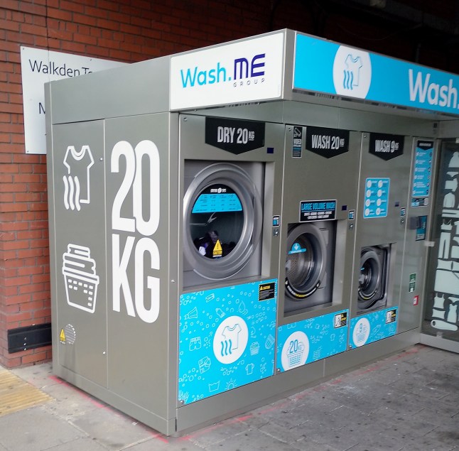 Laundrette in the car park of Tesco Walkden.