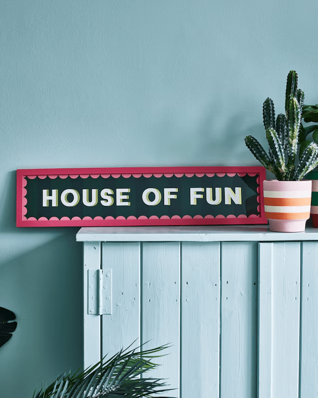 House of Fun Scalloped Framed Wall Art from Oliver Bonas