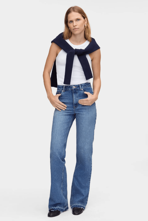 Mid Rise Straight Flare Jeans from ALIGNE