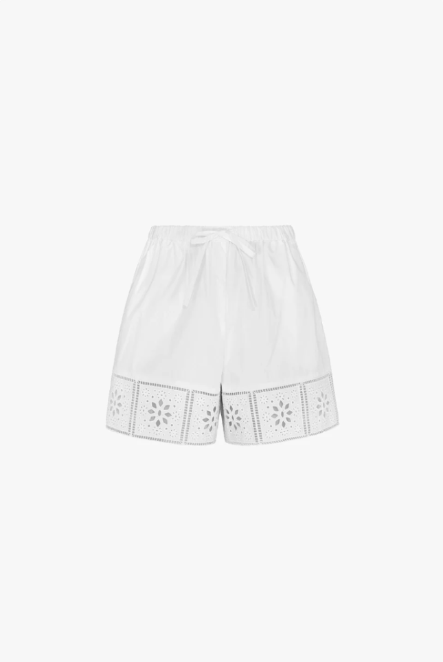 Aligne Chelsea Broderie Organic Cotton Shorts