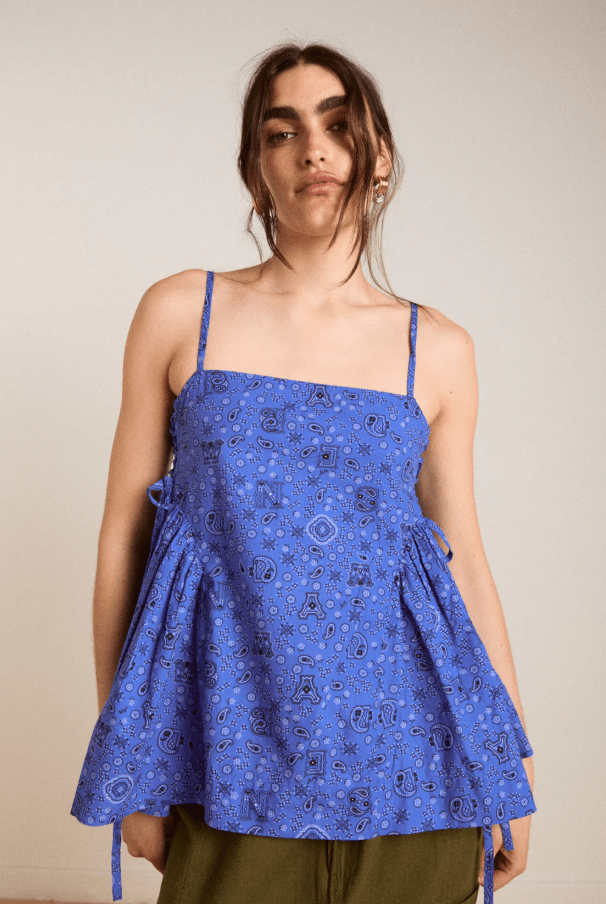 Cressida Cami - Blue Paisley from Damson Madder