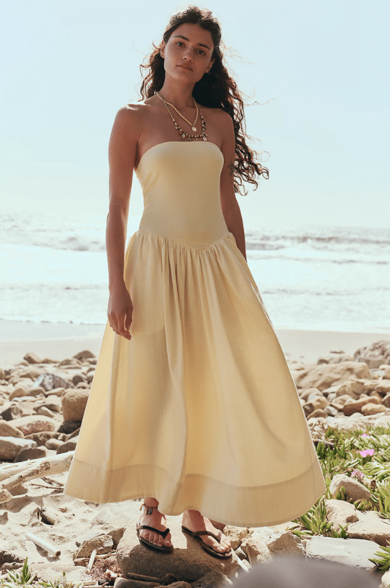 Onda Drop-Waist Tube Midi from Free People