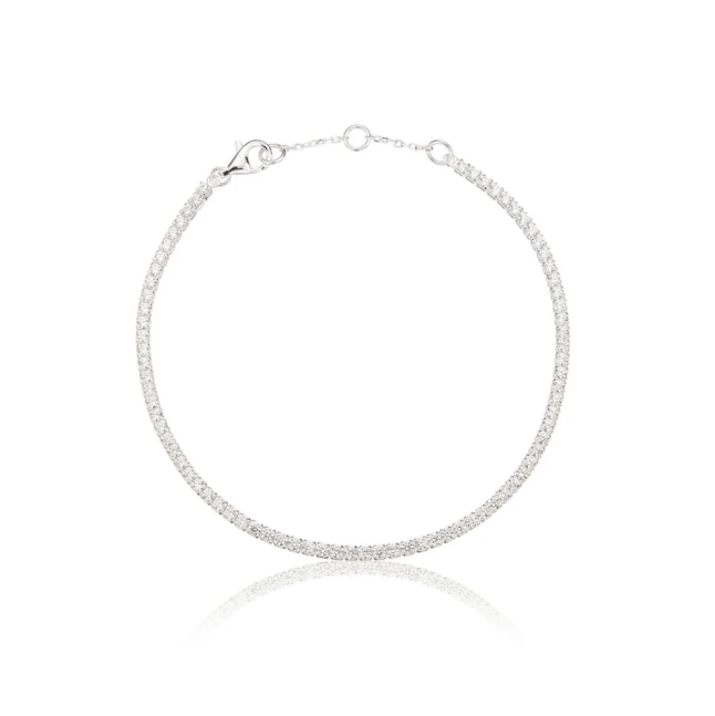 Silver Diamond Style Tennis Bracelet from Lily & Roo