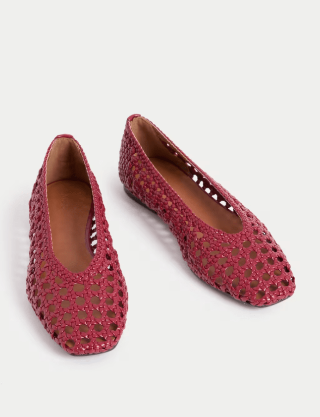 M&S Woven Ballet Pumps