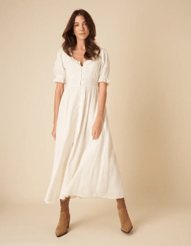 White Flossie Midi Dress from Nobody's Child