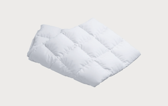 Emma 4-Seasons Duvet in white against plain background