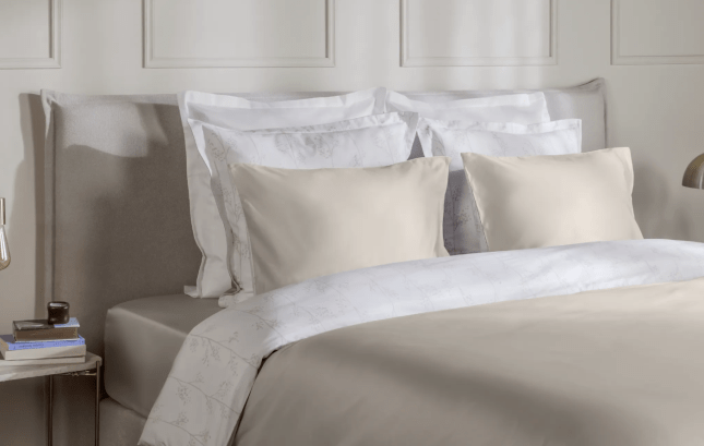 100% Cotton Sateen Set from Emma Sleep made onto a bed