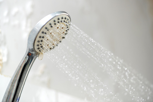 Shower head and running water