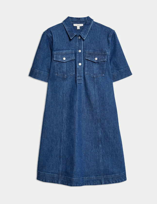 M&S Denim Mini Shirt Dress