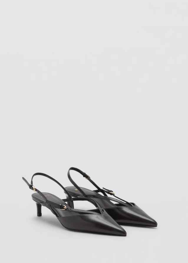 Black Mango kitten heels