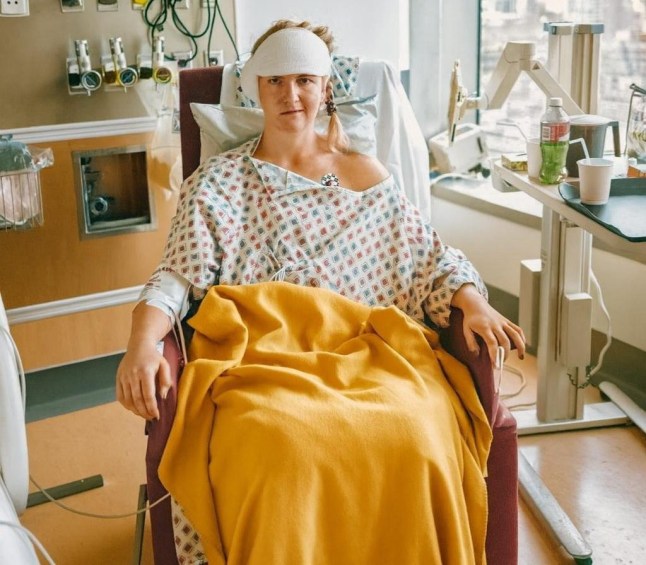 Nicole Cutler in hospital. A woman found out she had been living with a tumor for 15 years after she lost hearing when her ears 'popped' on a plane.Nicole Cutler, 28, was flying from California to Boston, Massachusetts, when she experienced the loss and immediately booked an appointment with an audiologist who booked her in for an MRI scan.It revealed Nicole had a brain tumor and she underwent an operation but doctors were only able to remove 50 percent because it was wrapped around her facial nerve.After MRI scans every six months, in 2023 she found out the tumor had grown and underwent emergency radiation treatment to shrink the tumor. Photo released 28/08/2025