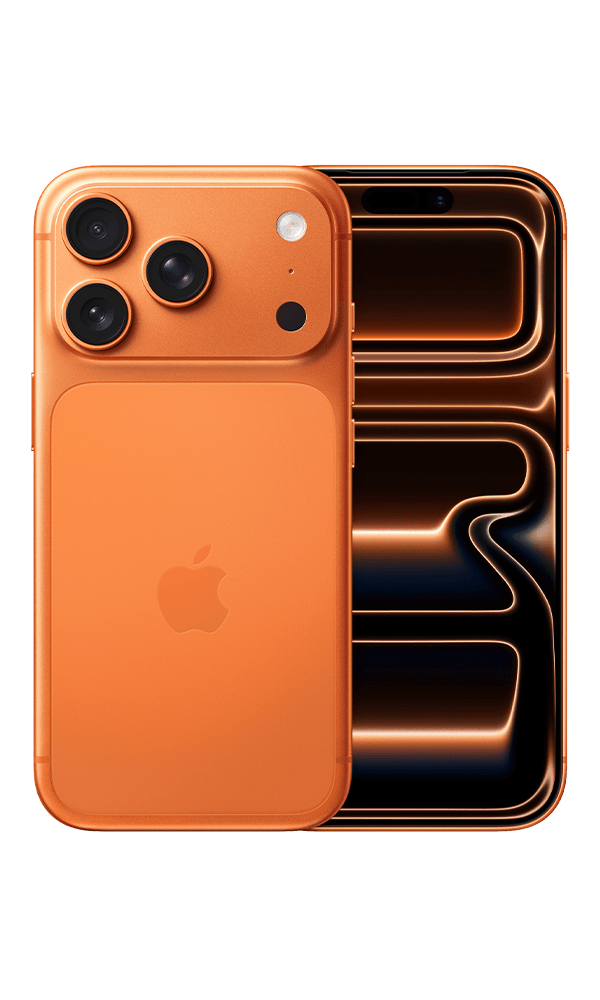 Latest iPhone 17 mobile device in orange