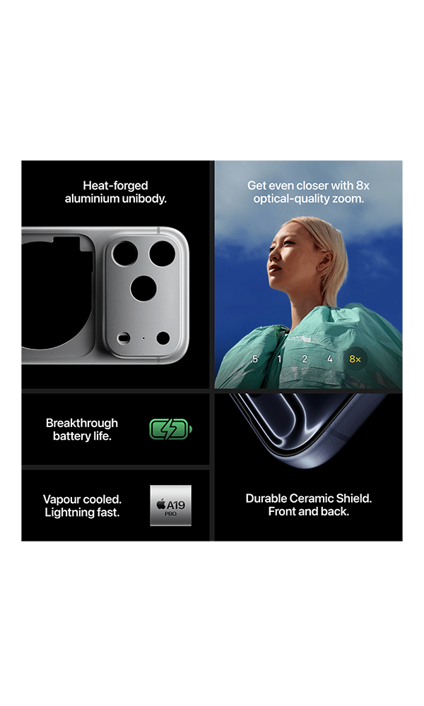 Graphics explaining details of the new Apple iPhone 17