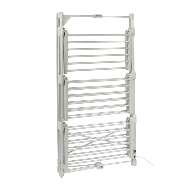 Lifestyle image of metal Dunelm 3 Tier Heated Airer