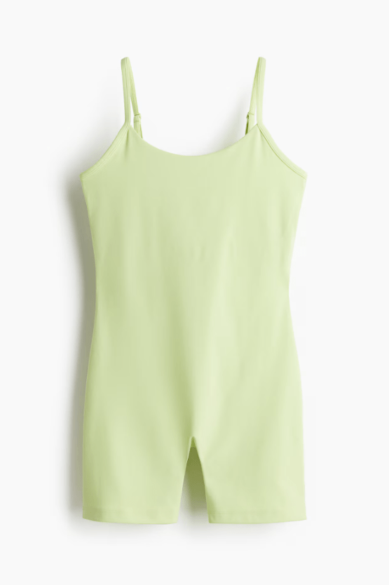 Pale yellow H&M Sports Unitard With SoftMove™