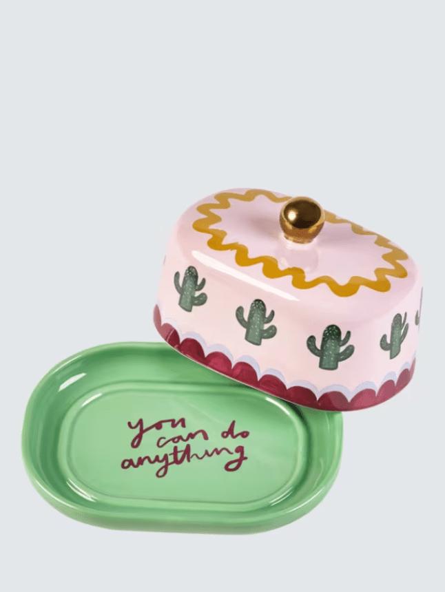 Colourful butter dish