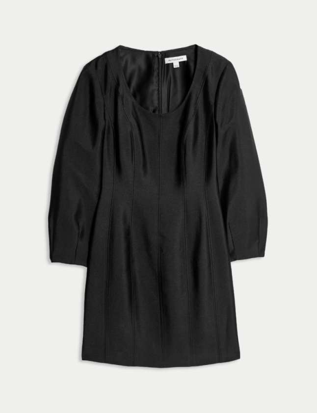Flat image of M&S Scoop Neck Mini Waisted Dress