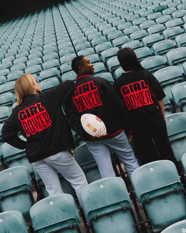 Females wearing slogan hoodie