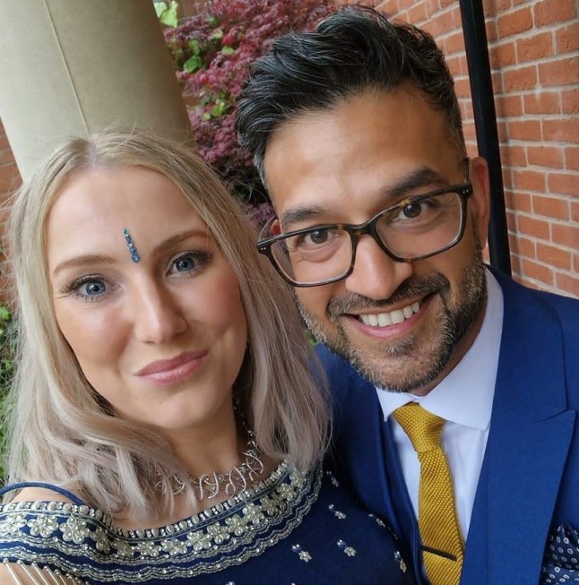 Umesh Patel and his wife, Emma