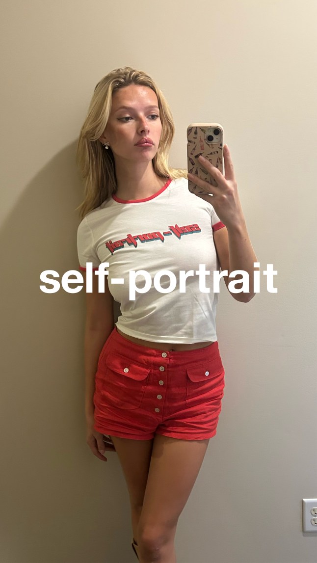Apple Martin posing in self-portrait - as she's announced as the new face