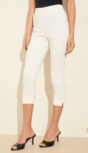 White capri trousers