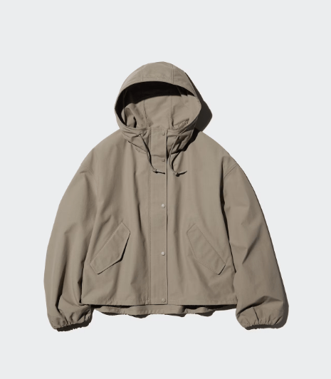 Flat shot of Cotton Blend Short Parka from Uniqlo