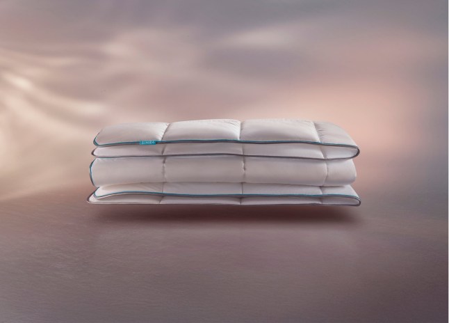 White mattress floating like a cloud from Simba