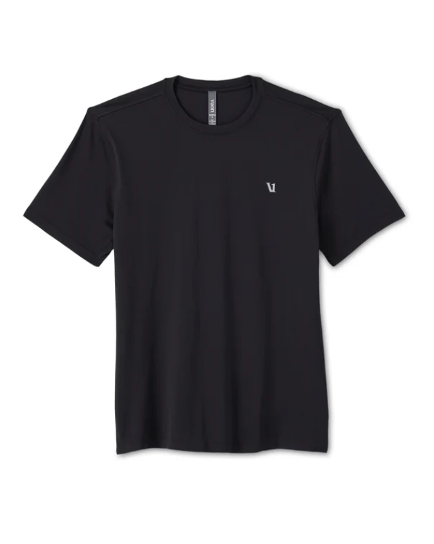 Black Vuori Short Sleeve Clearview Seamless Tech Tee