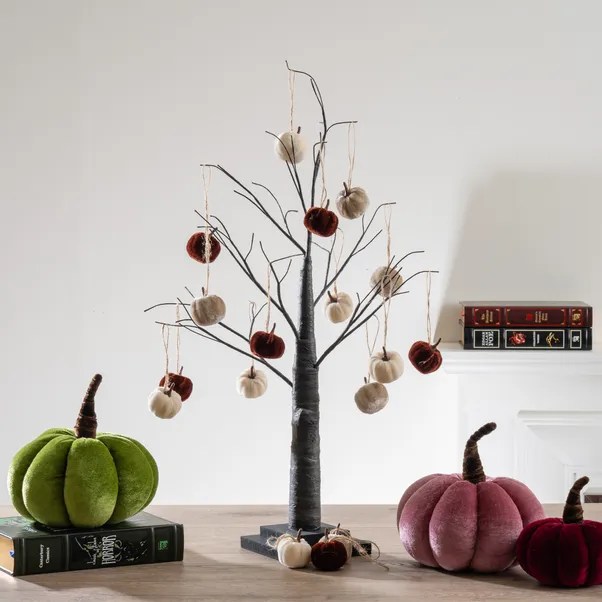 Velvet Dunelm pumpkin decorations