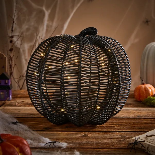 Black rattan Dunelm pumpkin
