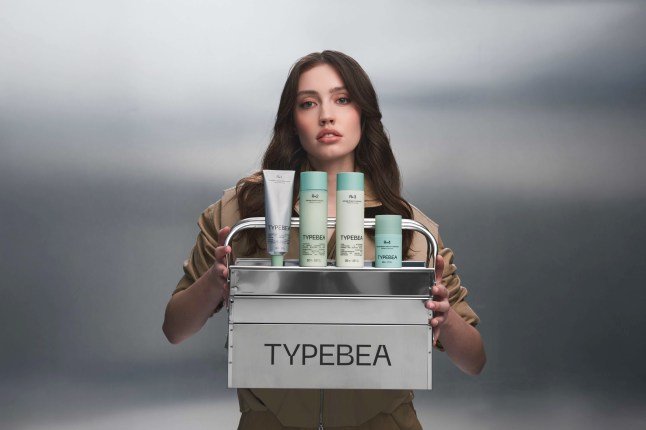 Female holds TYPEBEA Damage Repair Range