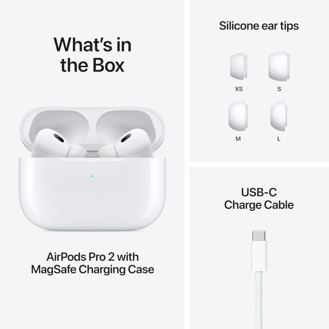 Image of Apple AirPods Pro 2 Wireless Earbuds features from Amazon