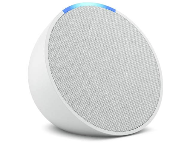 Small circular speaker in white