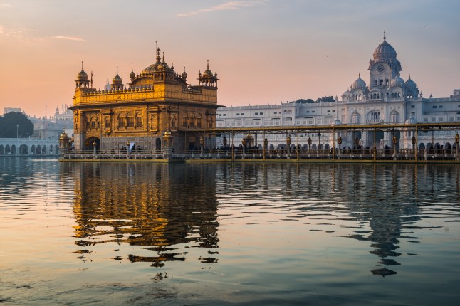The morning of Golden Temple of Amritsar, India