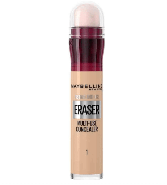 Stick containing cream substance that's skin coloured with sponge tip