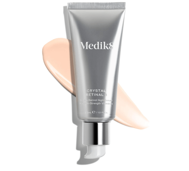 Silver tube with skin coloured swatch behind