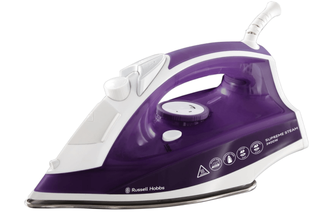 Purple and white iron