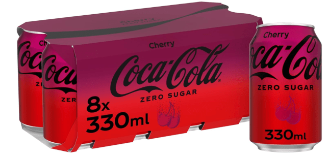Ombre red and purple packaging