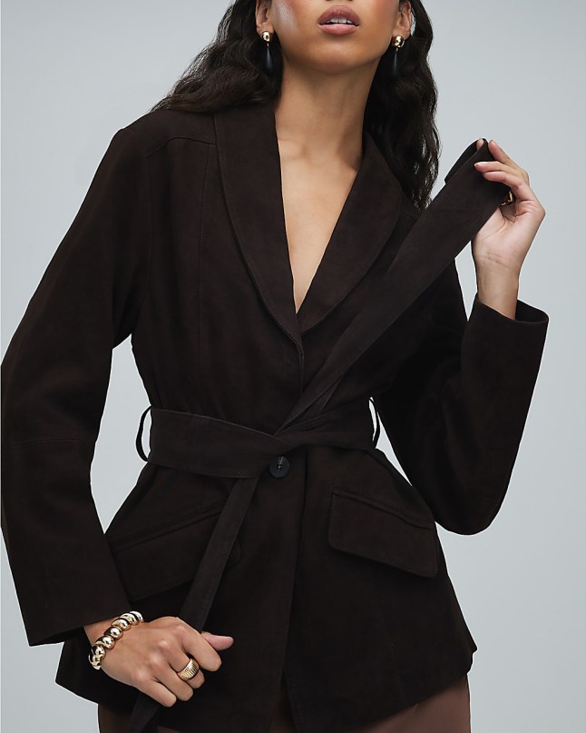 Model wears River Island jacket