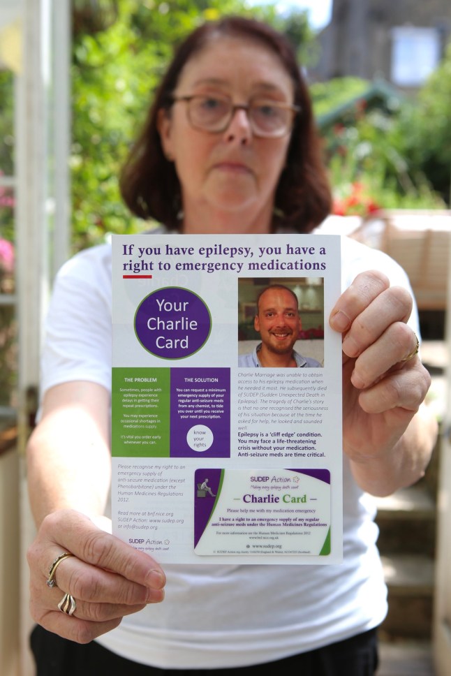 w8media . Henrietta whose adult son died last year after not being able to access an emergency epilepsy medication prescription (which he should have legally been able to obtain). ?? They're now launching a 'Charlie Card' in his memory, which people with epilepsy can hold to prove to chemists they're allowed emergency epilepsy meds. ?? Her son Charlie Card. ??. 08/07/2025.