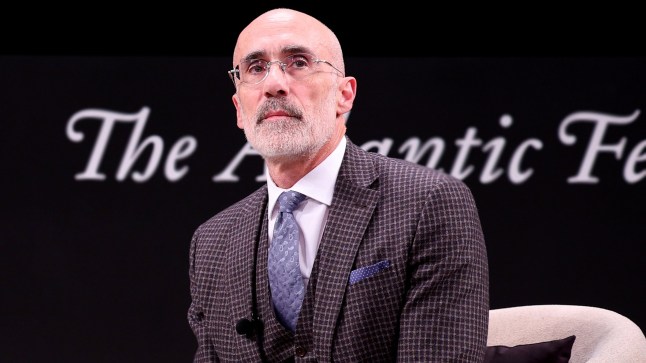 WASHINGTON, DC - SEPTEMBER 20: (L-R) Krystle Champagne-Norwood and Arthur C. Brooks speak on stage during the "The Big Story: How to Build a Life" panel for The Atlantic Festival 2024 on September 20, 2024 in Washington, DC. (Photo by Tasos Katopodis/Getty Images for The Atlantic)