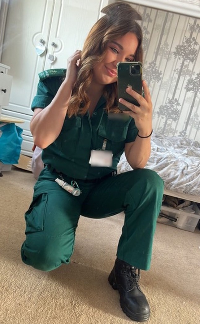 PIC FROM Kennedy News and Media (PICTURED: 28-YEAR-OLD HANNAH RICHARDS) A health worker blamed her 'moon face' and 'buffalo bump' on her back on too many restaurant date nights with her new boyfriend - until discovering it was a BRAIN tumour. Hannah Richards 'started gaining quite a lot' of weight at the beginning of 2023 - soon feeling 'horrendous' and getting 'teary' after piling on three stone. But the 28-year-old's friend suggested it was just 'comfort weight gain' as she was 'happy and content' with her new boyfriend Nathan Baker, 33. DISCLAIMER: While Kennedy News and Media uses its best endeavours to establish the copyright and authenticity of all pictures supplied, it accepts no liability for any damage, loss or legal action caused by the use of images supplied and the publication of images is solely at your discretion. SEE KENNEDY NEWS COPY - 0161 697 4266
