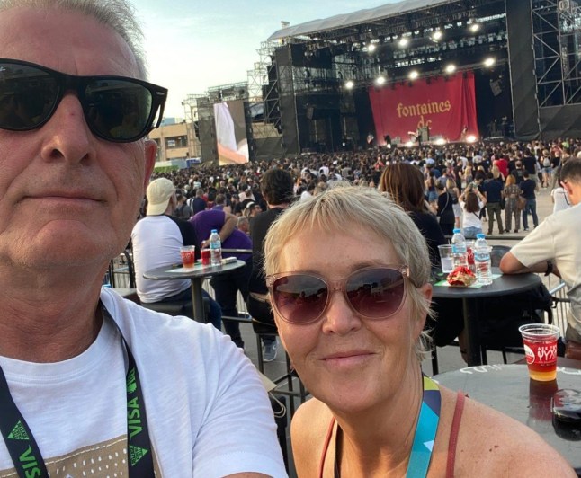 Mark and Jean at a music festival in Athens June 2022. // A man's personality changes and increased "grumpiness" turned out to be symptoms of a deadly tumour. Jean Gurrey, put her husband, Mark, aged 70, short temper and irritability to him, "just liking a good moan". During the same period, Mark, a keen golfer, began experiencing mini seizures. A CT scan later revealed that a brain tumour was the cause.