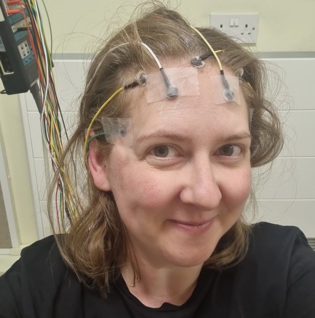 Lisa Wootten having a check on brain activity. A first-time mum diagnosed with a brain tumour weeks after giving birth "struggled to bond with her son" as a result.Lisa Wootten, 37, gave birth to her son, Noah, in September 2024 after a seizure at 38 weeks led to an emergency c-section.This came after almost two years of unexplained seizures that were repeatedly attributed to nerve problems and other causes. Just two weeks later, Lisa was diagnosed with a 5cm meningioma. Photo released 17/10/2025