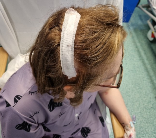Lisa Wootten after brain surgery. A first-time mum diagnosed with a brain tumour weeks after giving birth "struggled to bond with her son" as a result.Lisa Wootten, 37, gave birth to her son, Noah, in September 2024 after a seizure at 38 weeks led to an emergency c-section.This came after almost two years of unexplained seizures that were repeatedly attributed to nerve problems and other causes. Just two weeks later, Lisa was diagnosed with a 5cm meningioma. Photo released 17/10/2025