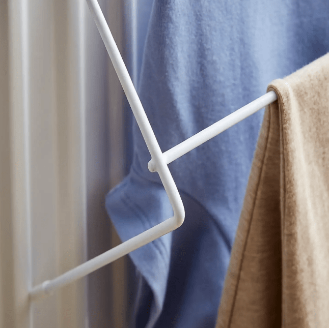 Dunelm Over Radiator White Airers with clothes on