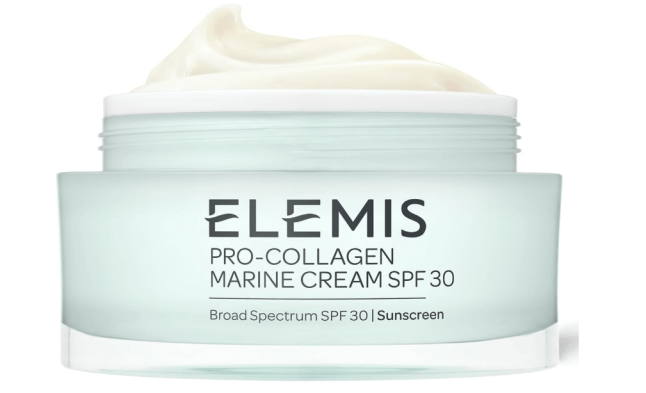 Blue pot of Elemis Pro-Collagen Marine Cream SPF30